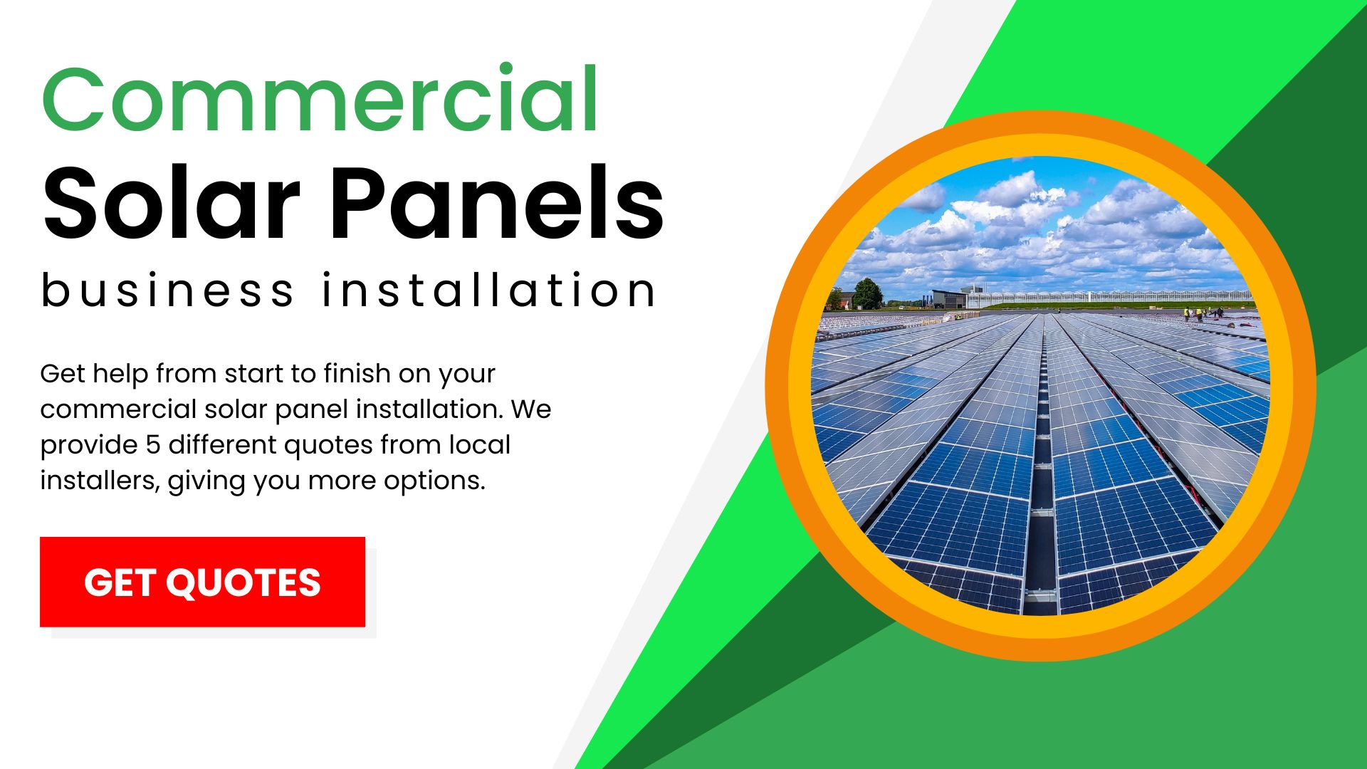 Get a quote on solar panels for business energy savings - and choose the right installer.